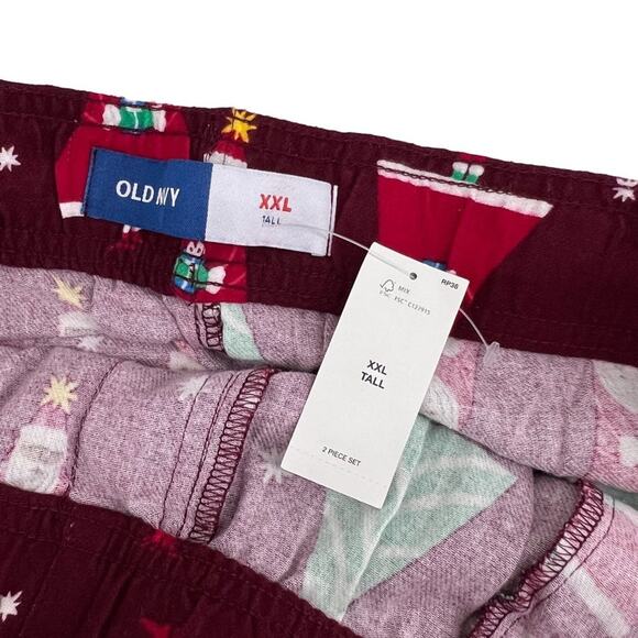 Old Navy Santa In The House Printed Flannel Pajama Set Womens XXL Tall - Picture 5 of 6